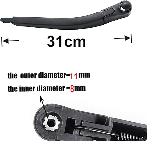 Miniatura 2 de Juego de limpiaparabrisas trasero, apto para Mercedes-Benz Clase B B200 W245 2005 2006 2007 2008 2009 2010 2011 repuesto de limpiaparabrisas trasero