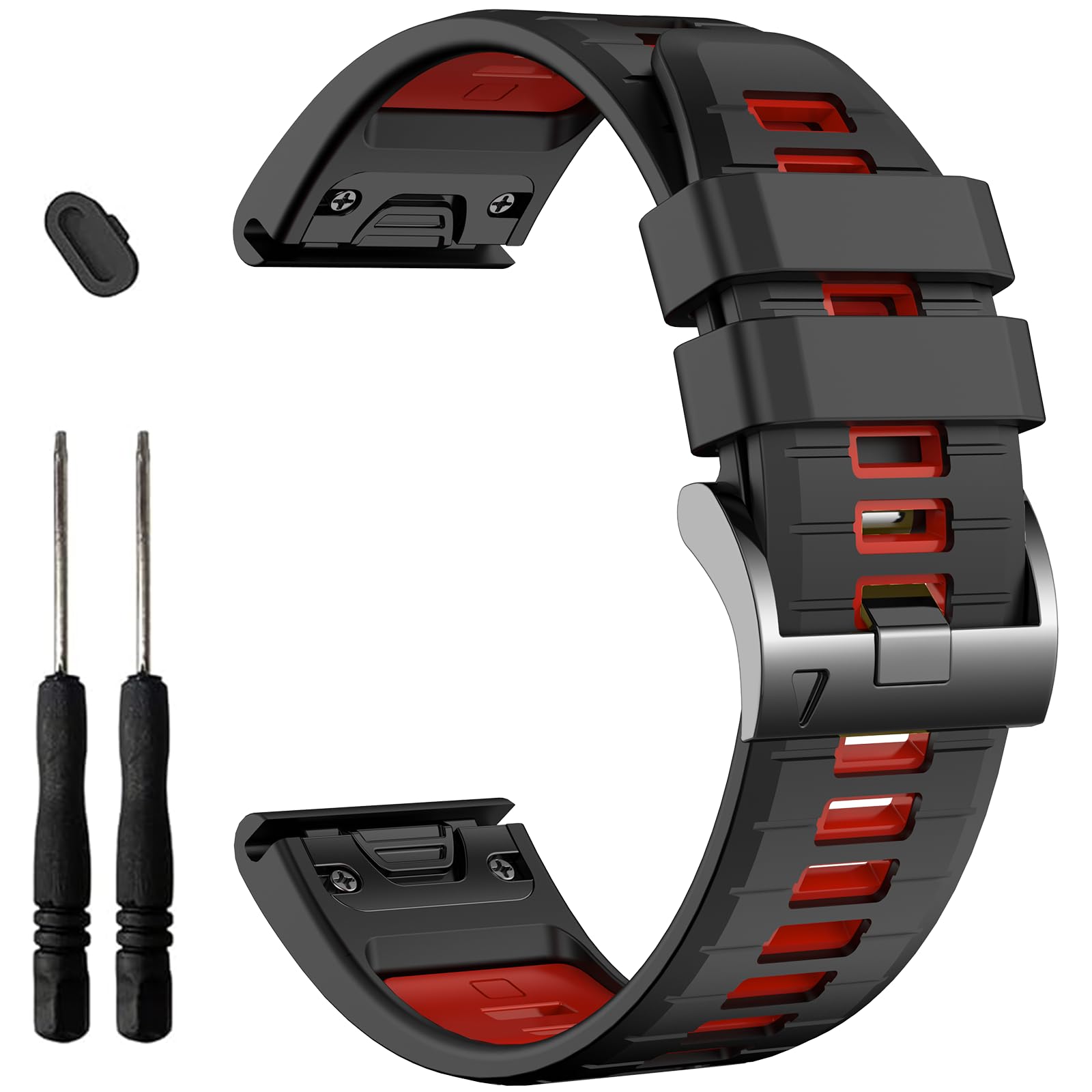 EZMVZKU 22mm Quickfit Watchbands for Garmin Fenix 8 AMOLED 47mm/7/7 pro/6/6 pro/5/5 Plus,Silicone Sport Straps for Forerunner 965/955/945/Approach S62/S70/tactix 8 47mm/Descent G2/quatix 7 Pro/7/6/5