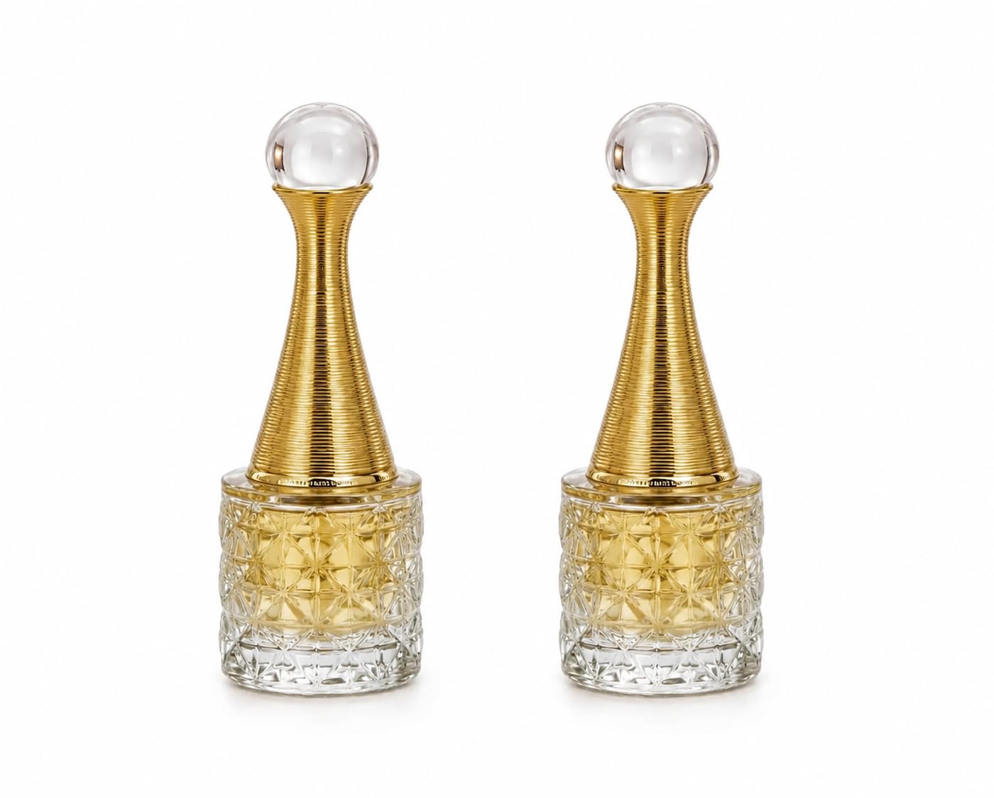 DNP Two Elegant Gold and Crystal Attar Bottle for Perfume Oils, Luxurious Empty and Refillable Glass Container, 5 ml-image-42