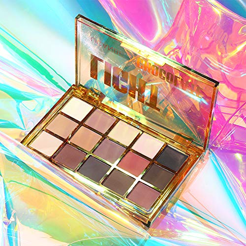 Ucanbe Colorful 15 Shades Eyeshadow Makeup Palette,Shimmer Matte Metallic High Pigmented Neutral Bold Waterproof Eyes Shadow, Creamy Blendable Make Up Pallet Set - Light Chocolate #TOP2