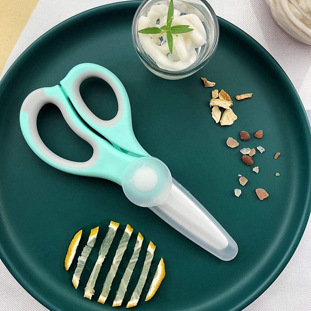 Kitchen Scissors Kitchen Shears Baby Food Portable Baby Feeding Aid with Cutting Box Food