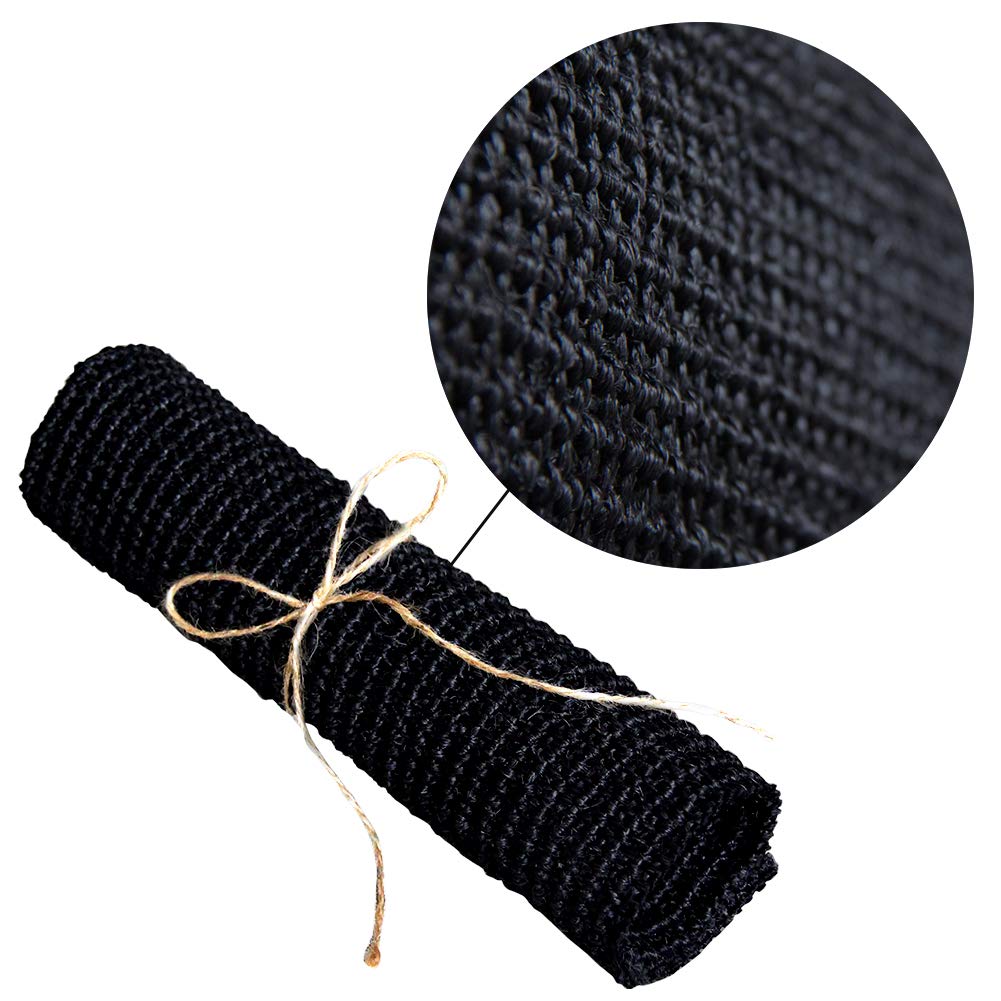 6mm Sisal Seil zum Reparatur und Ersatz von Katze Kratzen Säule, Kratzbaum, Katze Kratzen Pad/Matte/Kicker Spielzeug, Rohr/Treppe/Reifen Verpackung, Zuhause Dekoration, 6mm*20m, Schwarz