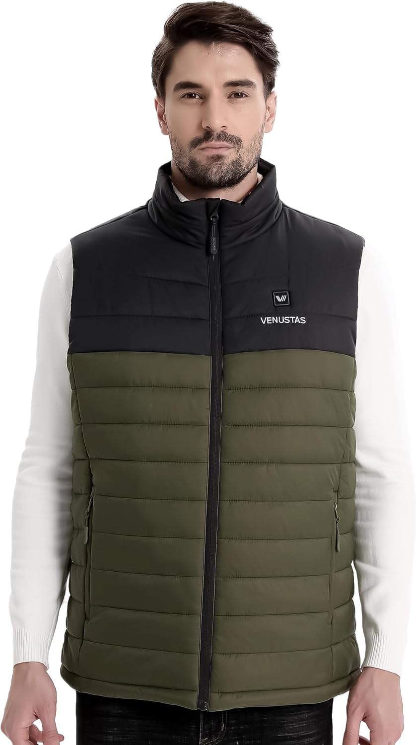 Venustas Men's Heated Vest with Battery, Lightweight Quilted Vest for Men - Image 2