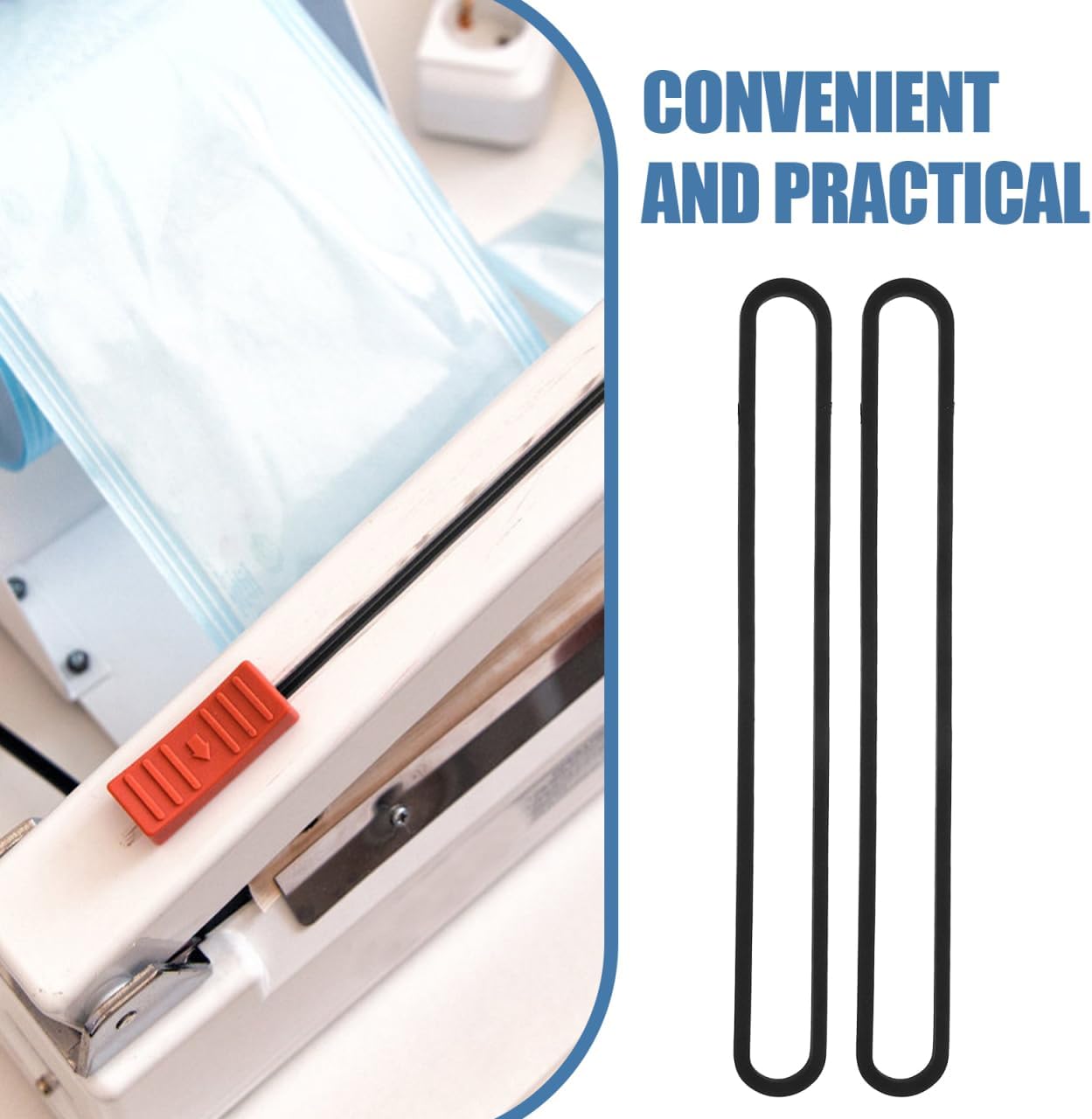 SOLUSTRE Vacuum Sealer Replacement Parts Upper and Lower Seal Strip Kit Heating Strip for Sealer Repair Kit 12.59 X 1.45 X 0.15 in for Home and Shop Use