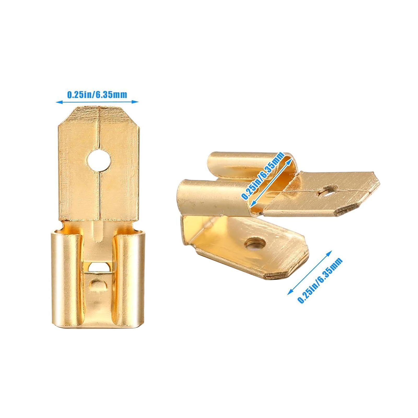 Morris Products 11520 Spade Terminal, Non Insulated, 22-16 Wire Size, 1/4