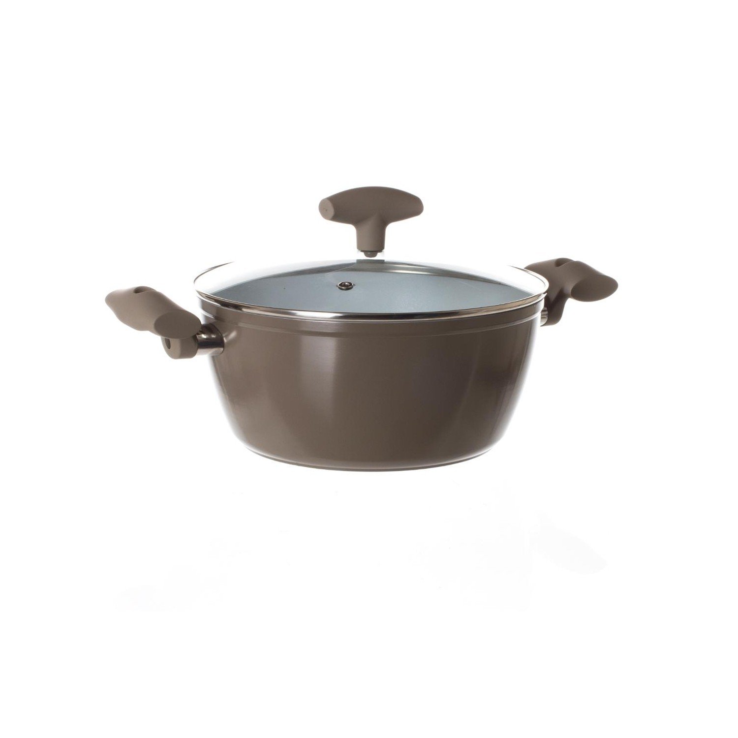 Pentola + coperchio alluminio forgiato + ceramica Diam. 24 cm