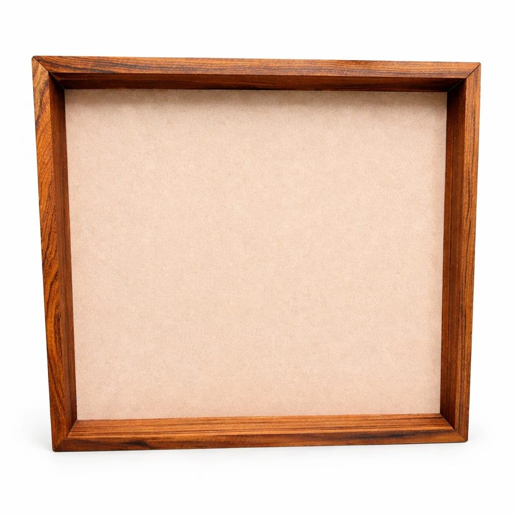 Teak Wood Floating Frame with Base MDF (12X16 inch)-image-1