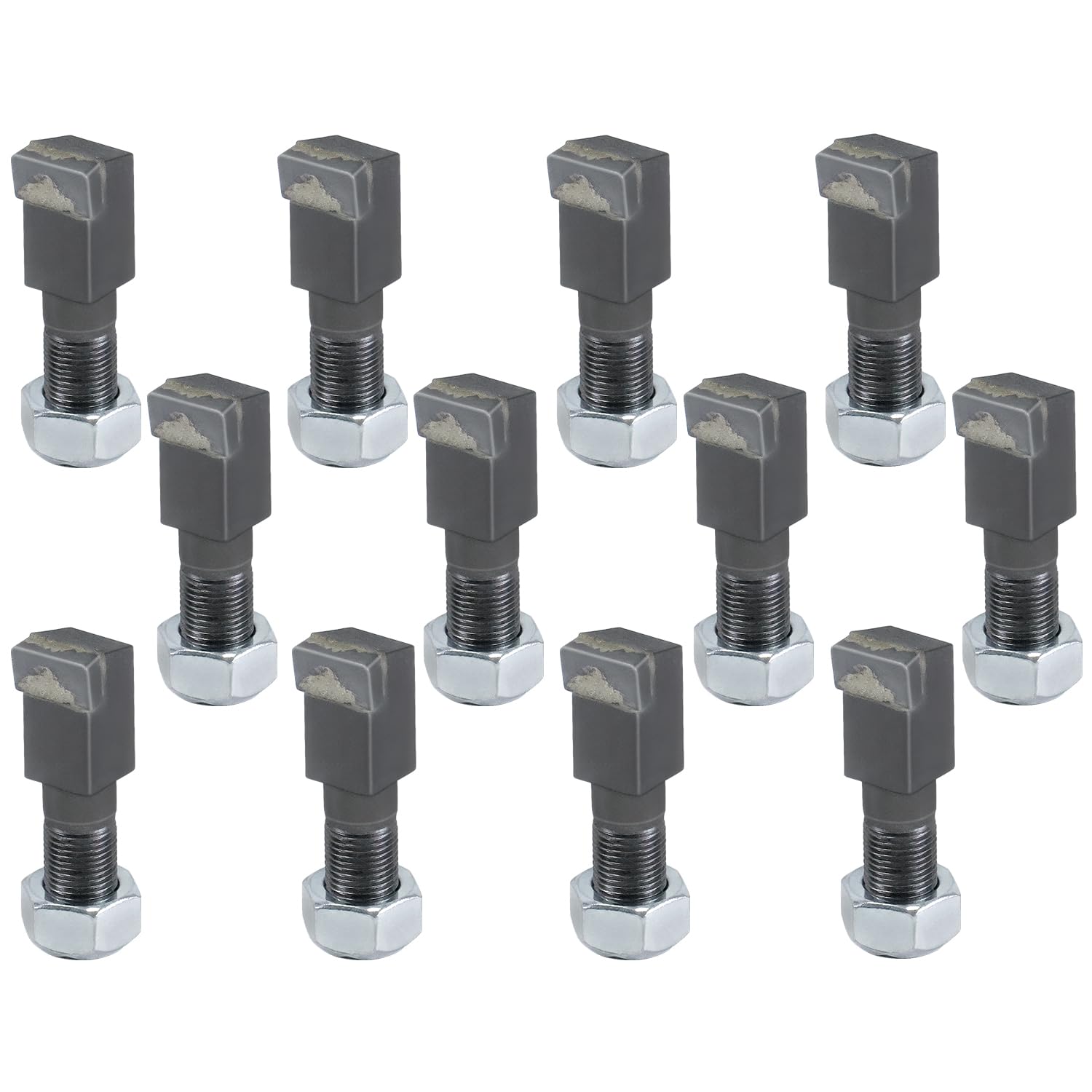 Lot de 12 dents de meuleuse à souches avec écrous de 1,6 cm de long x 28 cm de large M6142165