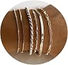 Silver Bracelets for Women 925 Sterling Silver Bracelet Stack Non Tarnish Trendy Chunky Herringbone PaperClip Rope Snake Bracelets for Women Cute Dainty Waterproof Link Chain Bracelet Sets Jewelry Gift