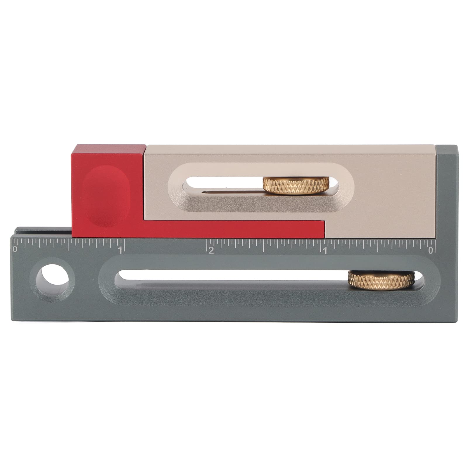 Ajusteur De Rainure Pour Scie De Table/Toupie - Bloc De Mesure En Alliage Aluminium 100x38x15,5 Mm - Réglage Précision Accessoire Toupie Scie