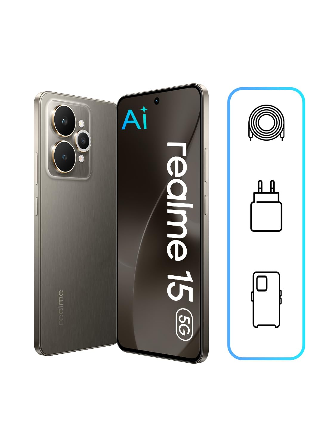 realme 15 5G AI Dual SIM| Sony AI Camera| Al Edit Genie| 6500mAh battery| 144Hz AMOLED Display|12GB RAM 256GB Suit Titanium- Middle East Version - Best Deal Finder