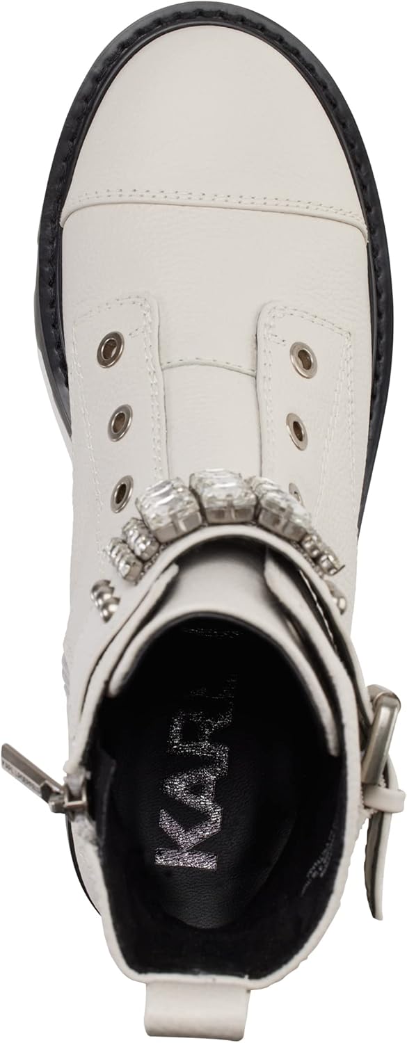 KARL LAGERFELD Women's Maeva Lug-Sole Combat Boots - Image 4