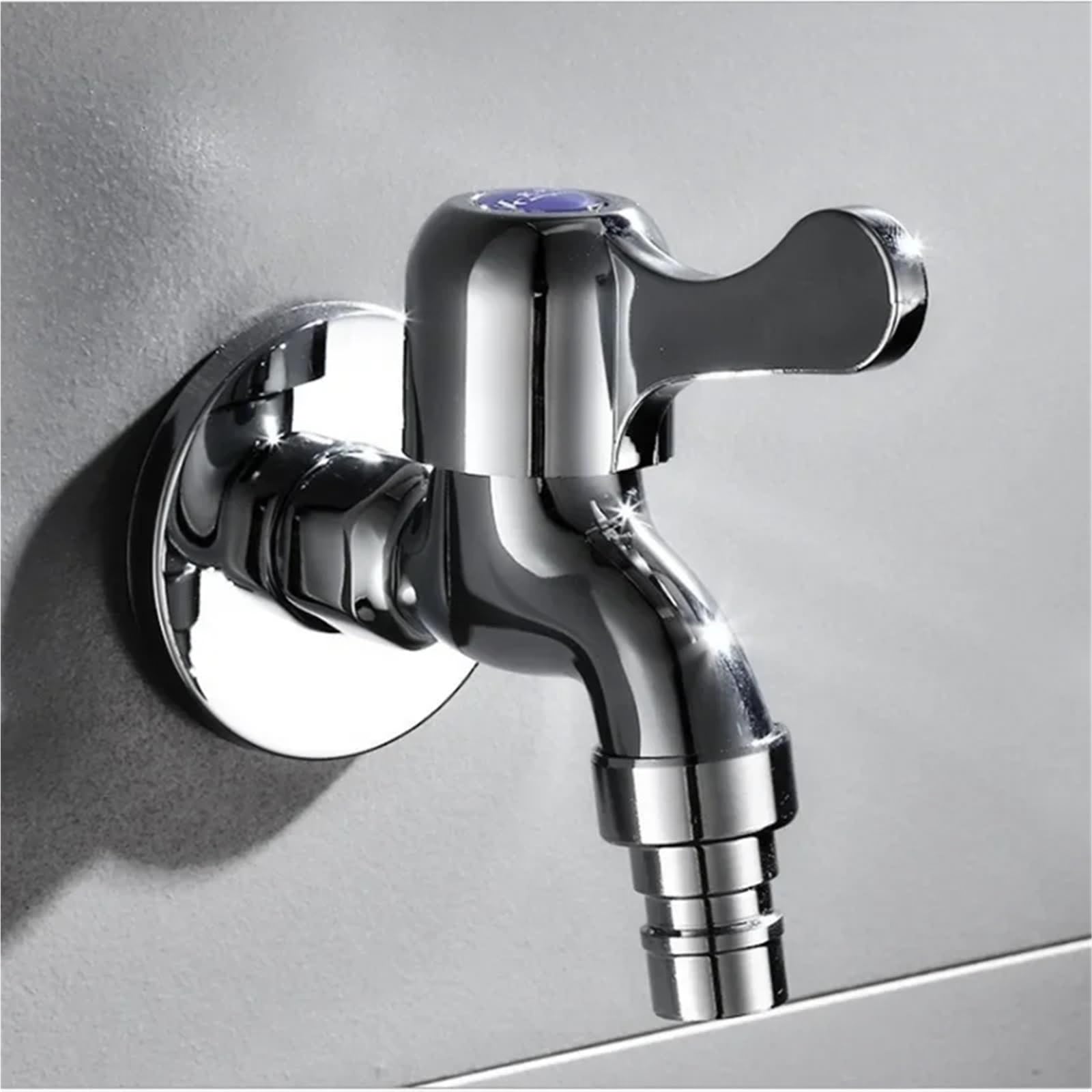 Grifos para Lavadora, Grifo de Cobre empotrable en la Pared, núcleo de válvula, Lavadora, Entrada de Agua de 4 Puntos de 1/2 "para grifos de Piscina para fregona doméstica (Boca Afilada)