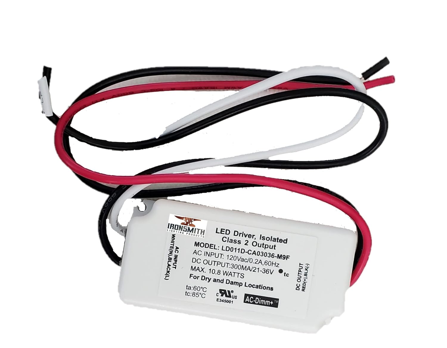 Image of Ironsmith Lighting Products - Constant Current LED Driver Transformer (21-36 Volt | 10.8 Watt | Dimmable)