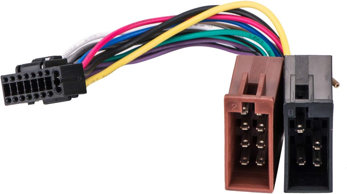 ISO Wire Harness Replacement for Kenwood Into Stereo 16 Pin Aftermarket OEM Stereo