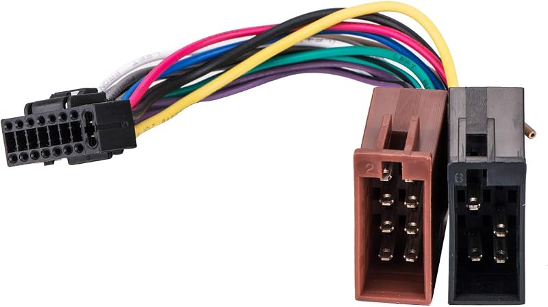 ISO Wire Harness Replacement for Kenwood Into Stereo 16 Pin Aftermarket OEM Stereo