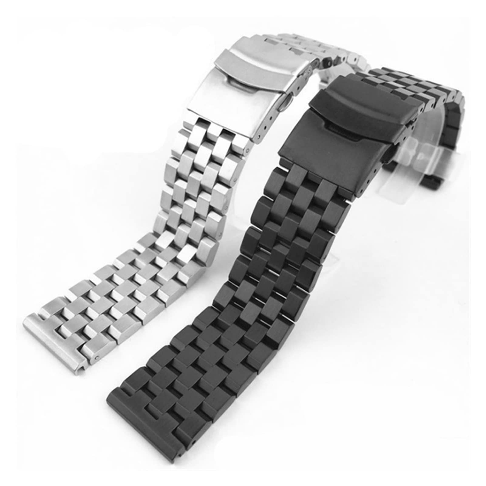 Fanda di orologi in metallo Premium Solid in acciaio inossidabile cinghie da uomo Donne Black Silver Wristband 26mm 24mm 22mm 20mm 18mm