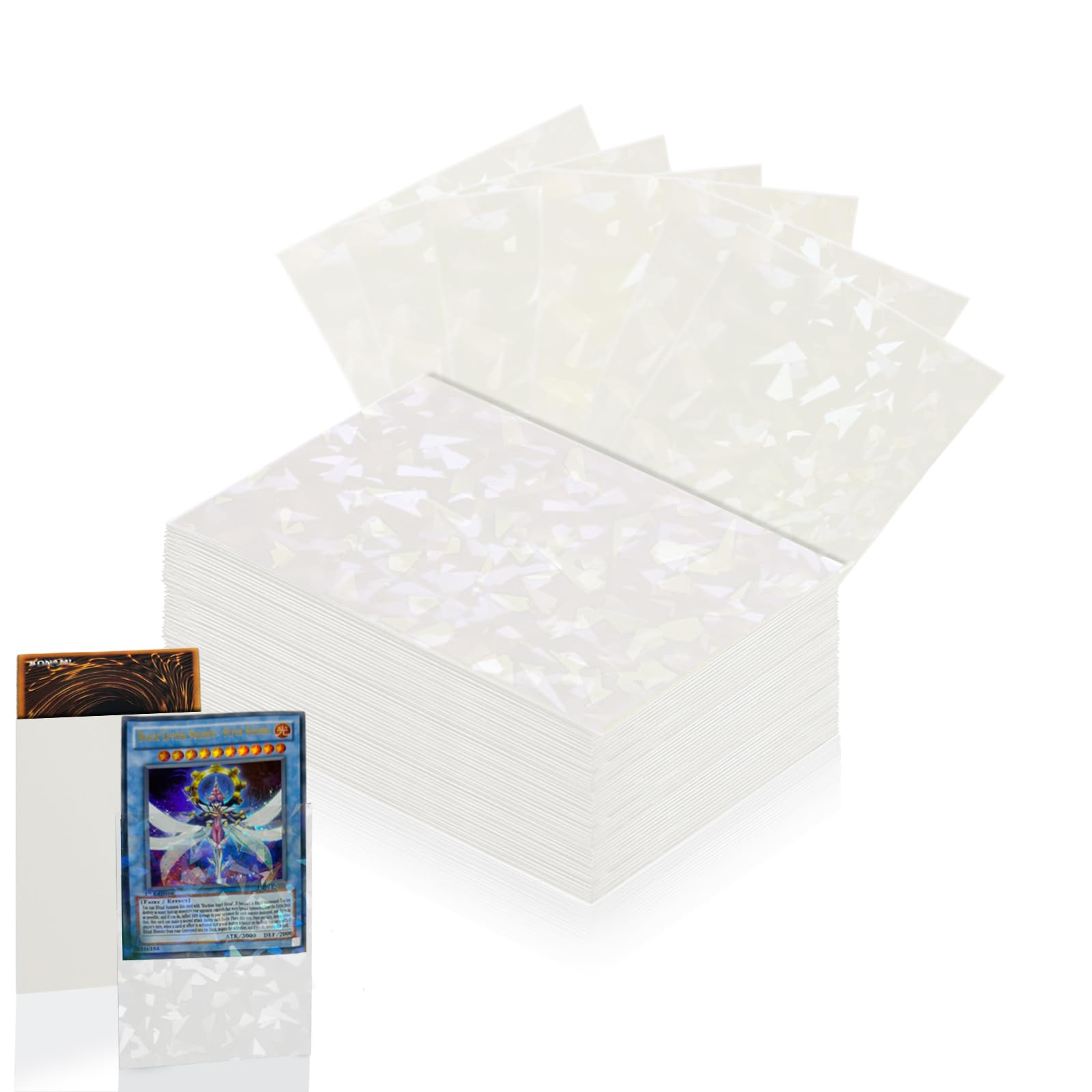 Amazon.com: 100 Count White Card Sleeves for Trading Cards, Perfect Fit  Shiny MTG Card Sleeves, Holographic Card Sleeve Fit for Magic, Photocard,  TCG, Baseball/Sports Cards, Yugioh Card, Game Card 66 * 91