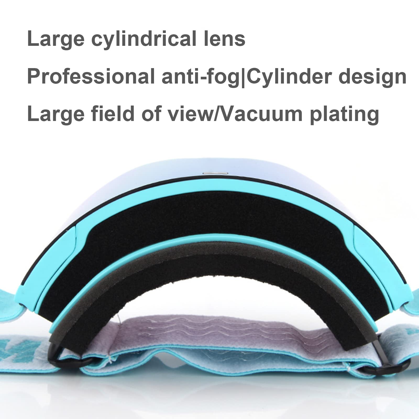 Masque de Ski Magnetique, Lunettes de Ski pour Snowboard et Ski Anti-buée Lentille,A