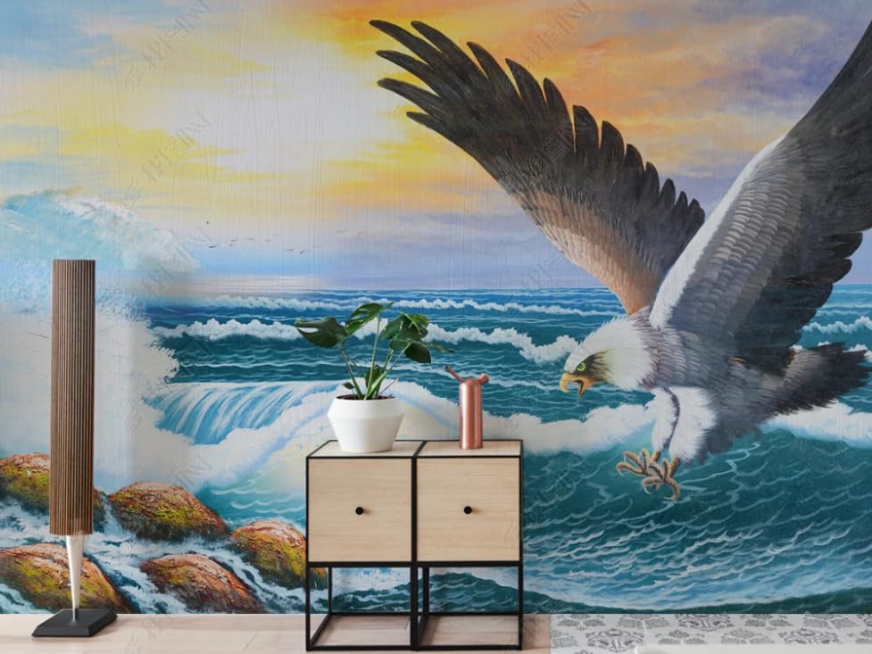 Papier peint intissé vagues de Kunpeng poster géant chambre adulte