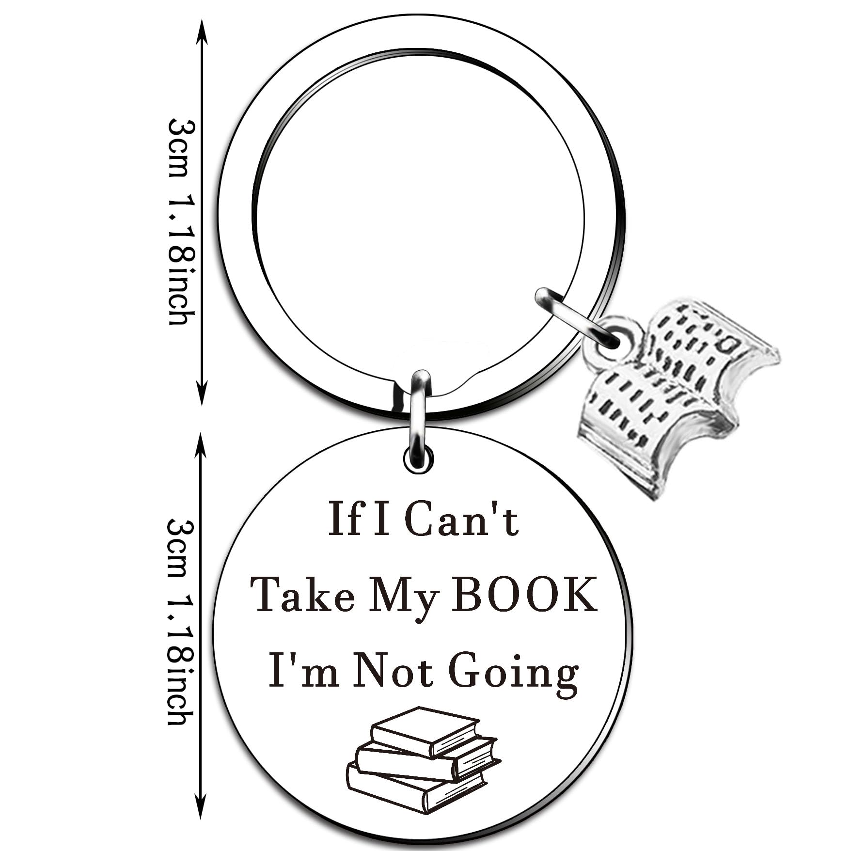 QMVMV Book Lover Keyring - Bookworm and Bibliophile Gift for Women and Men Readers, Writers, and Librarians - Image 2
