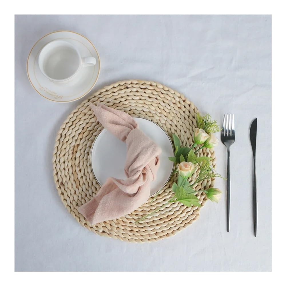 cloth napkins, 10pcs 40X40CM Texture Cotton Gauze Napkin,Suitable For Dinner Table Rustic Wedding Decor,Kitchen Place Mats(Apricot)