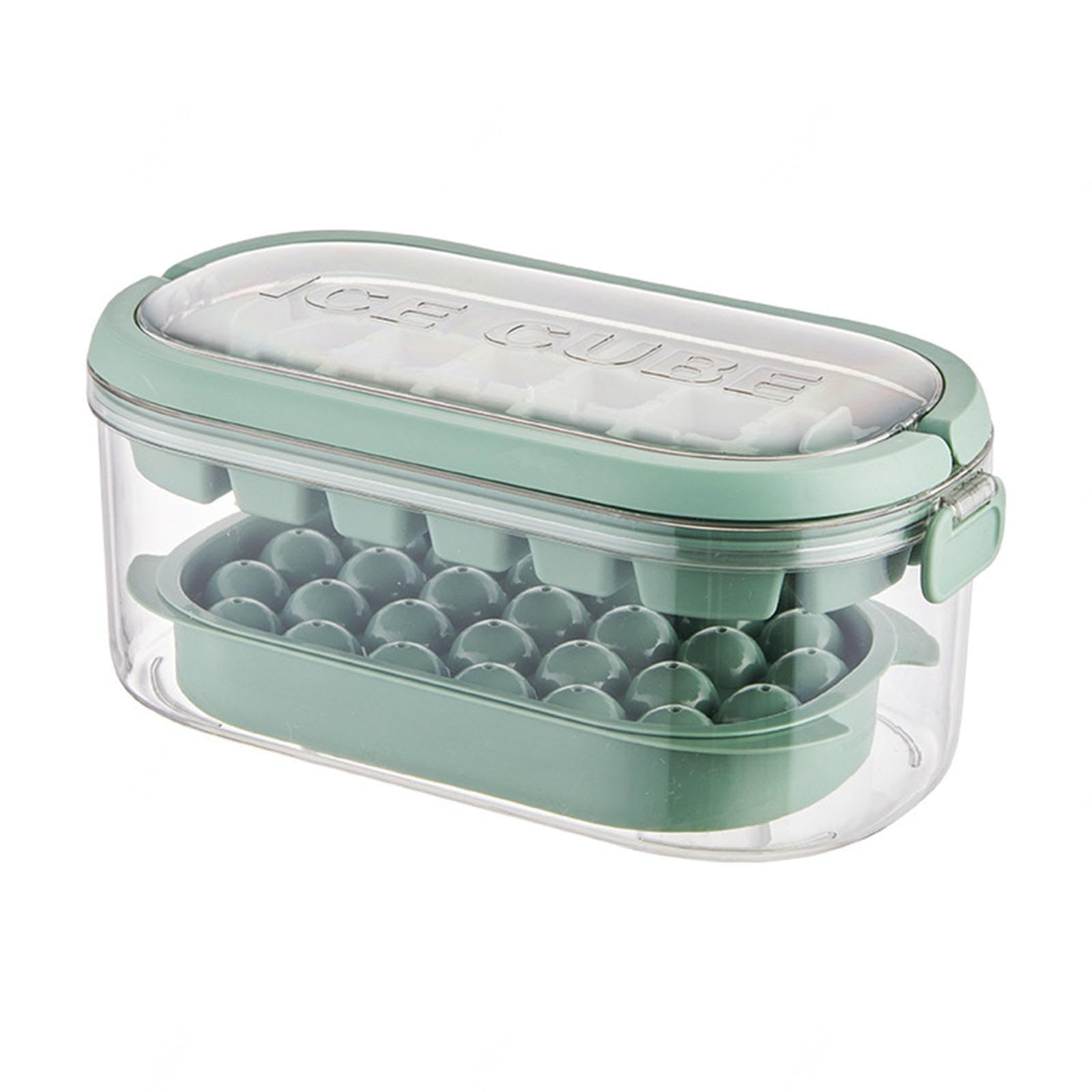 Deckel Aufbewahrung Eiswürfelbehälter, Kugel-eiswürfelbereiter Aufbewahrungsbox, Eiszange Schaufel,B