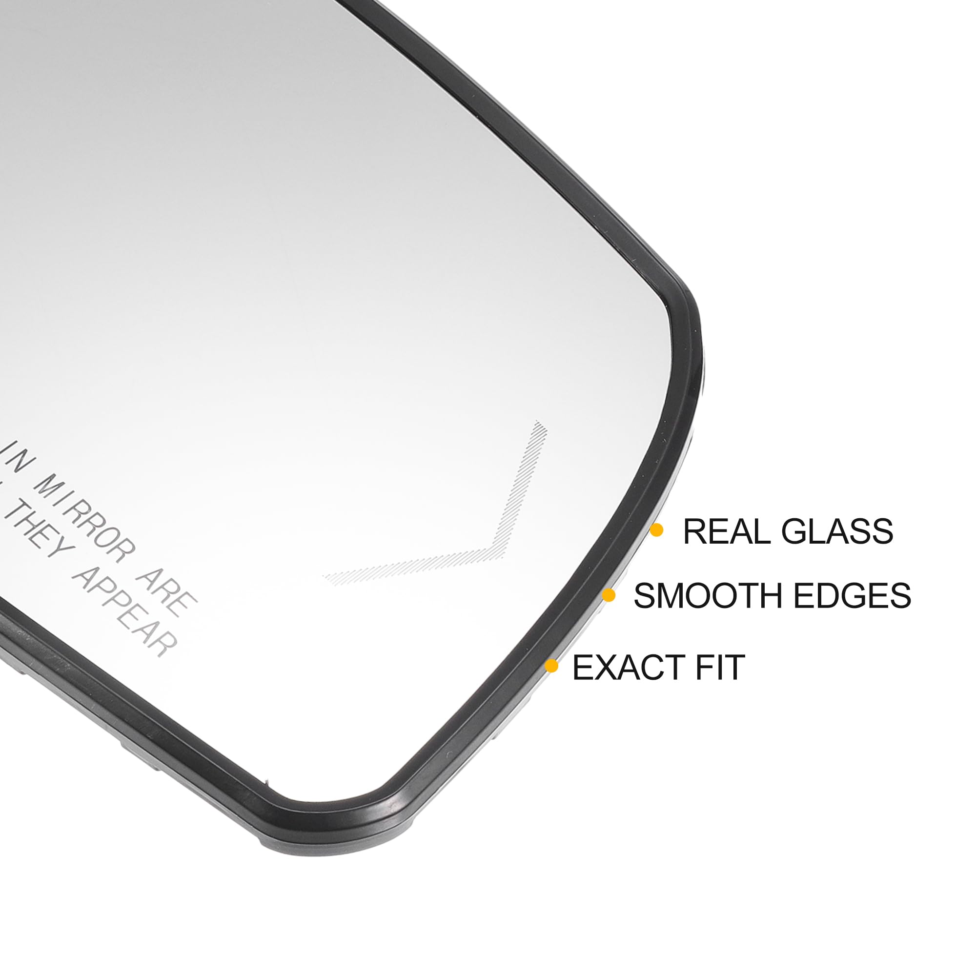 QUARKZMAN Glace De Rétroviseur Latéral Droit De Remplacement Avec Plaque De Support Chauffante En Verre Blanc Pour Toyota Sequoia 08-17 Pour Toyota Tundra Avec Modèle De Lampe