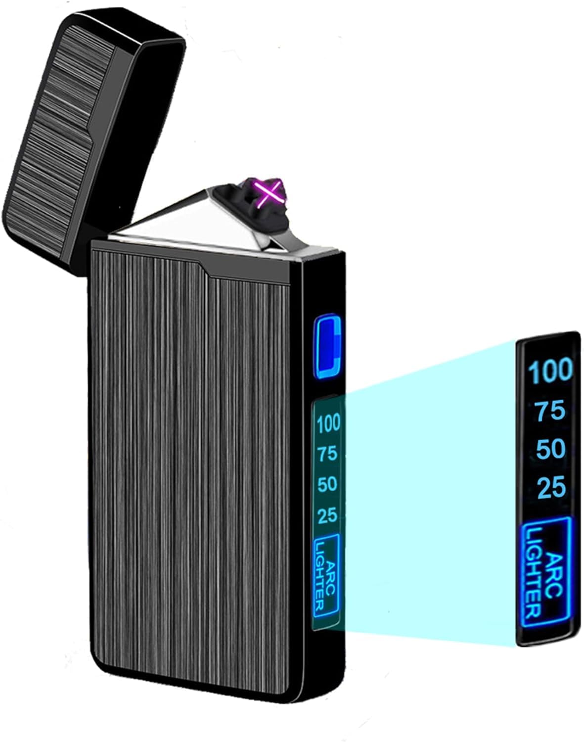 ZUGAD Lighter with Smart Finger Touch Sensor USB Electric Lighter Flameless Windproof Rechargeable Double Plasma Arc Lighter for Cigarette-Fancy Stylish,Cigar,Gift & Outdoor/Indoor - 1pc, Multi Color.-image-3