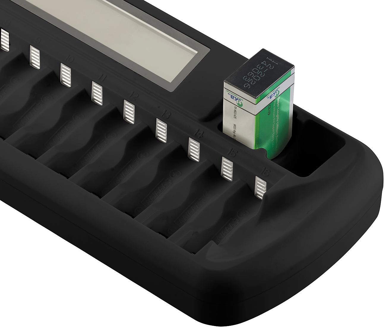 Chargeur daccumulateurs AA/AAA / 9 V avec écran LCD [TKA]