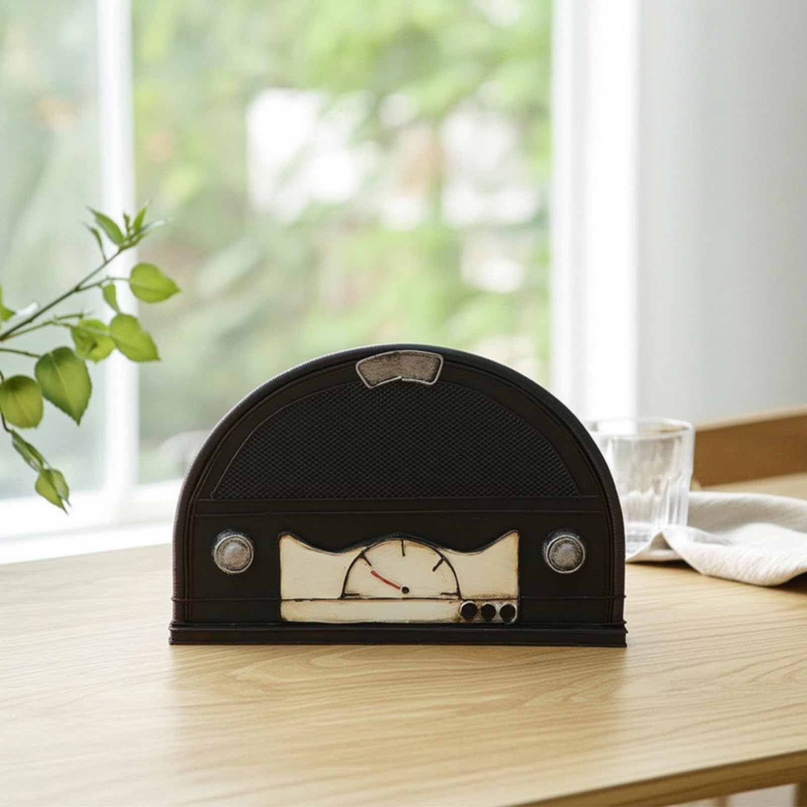 Réplica Retro Mesa corativo Figura corativa Miniatura para Coleccionistas, Cafeterías, Negro, Modelo De Grabadora Retro