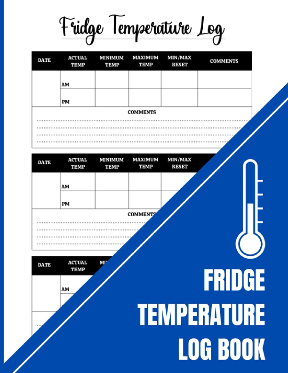Buy Fridge Temperature Log Book Fridge/Freezer Temperature Recorder