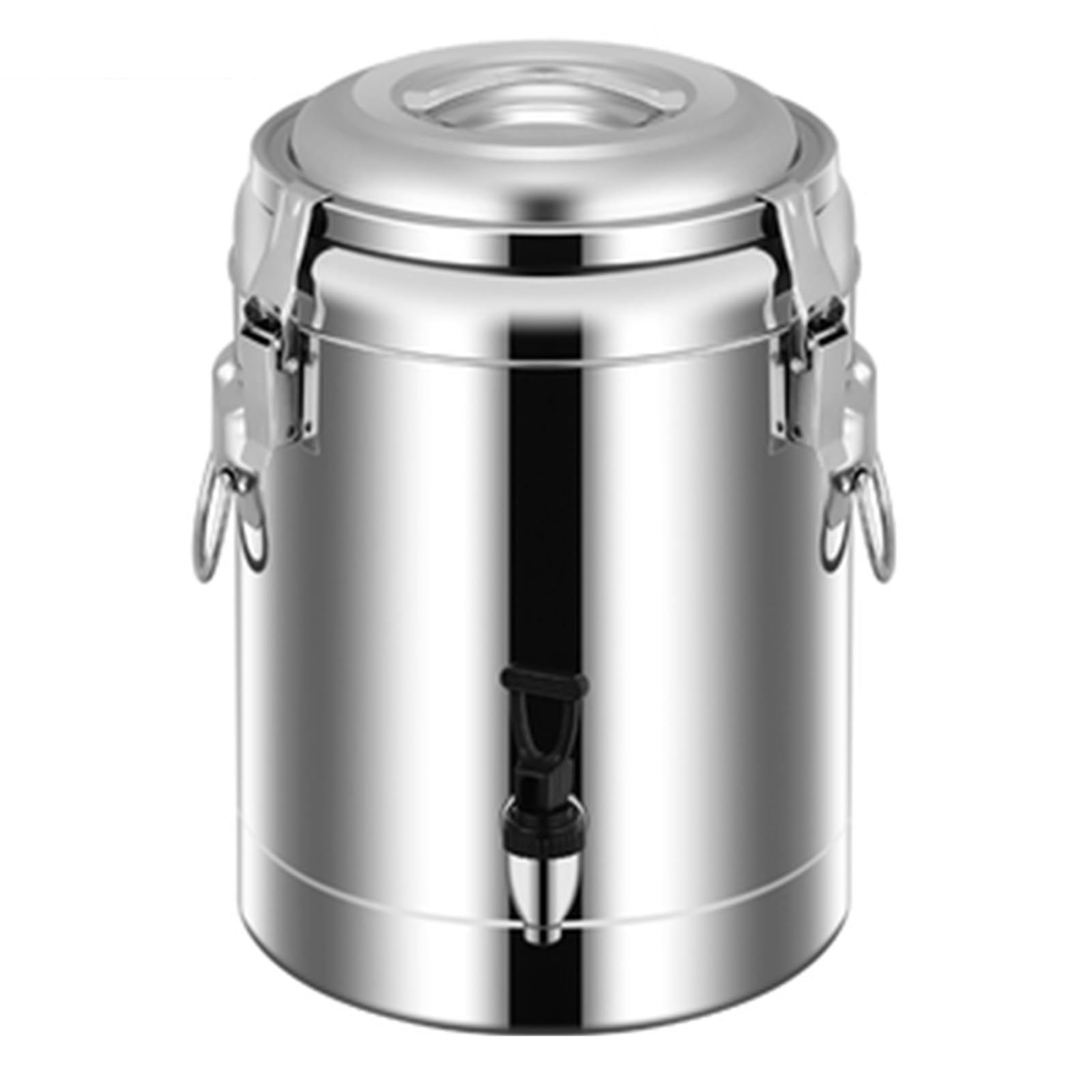 CGCSYZ Insulated Beverage Dispenser, Stainless Insulated Steel Ice Buckets Large-capacity Commercial Soup Bucket Milk Tea Bucket (Silver 55L)