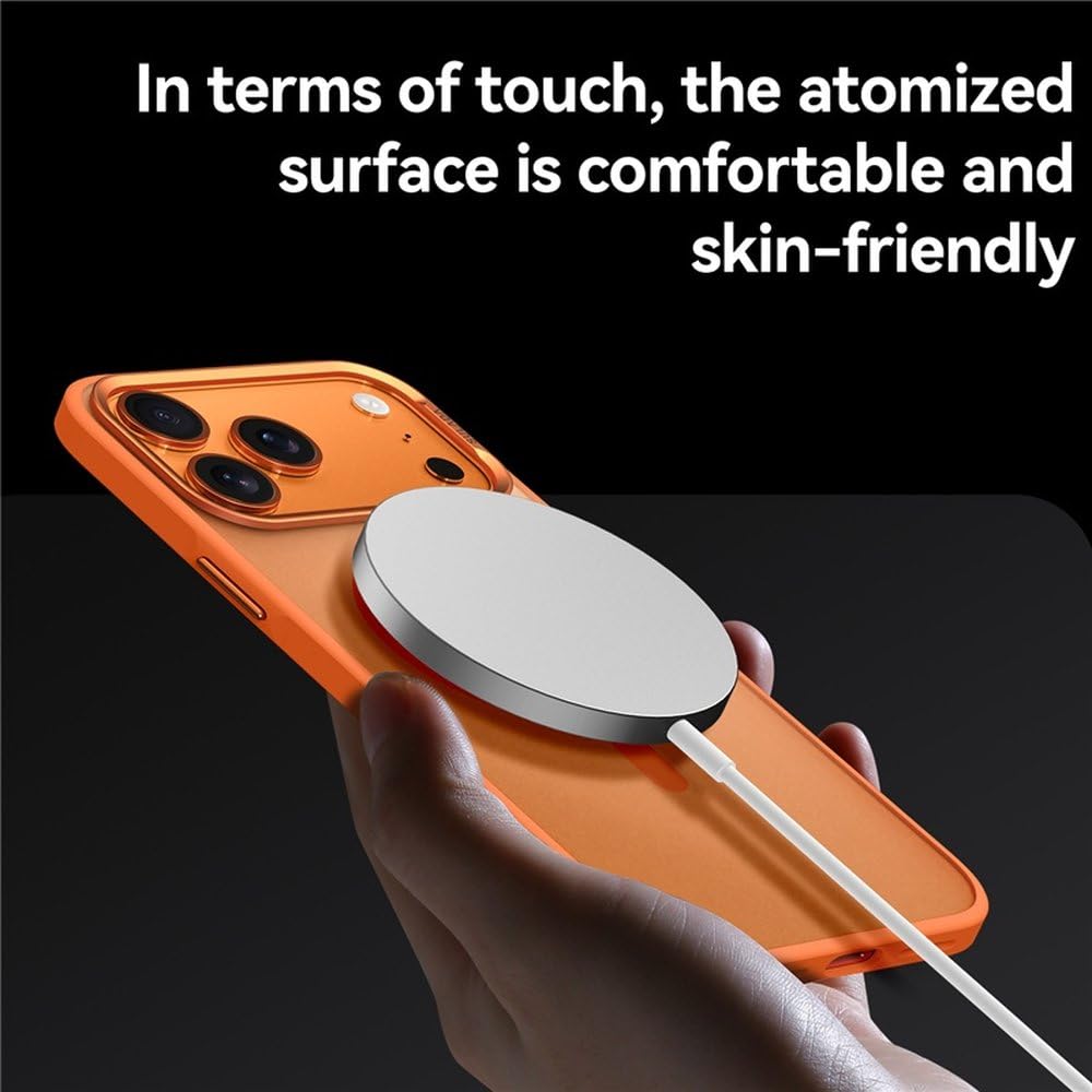 Funda de Lujo con Marco de aleación Mate para iPhone 17 Air 17 Pro 17 Pro MAX, Cubierta rígida magnética híbrida translúcida a Prueba de Golpes, Gris, para iPhone 17