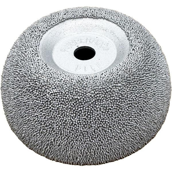 Rubberhog 3" x 1-1/4" Flared Contour Buffing Wheel - 230 SSG - 3/8" Arbor Hole