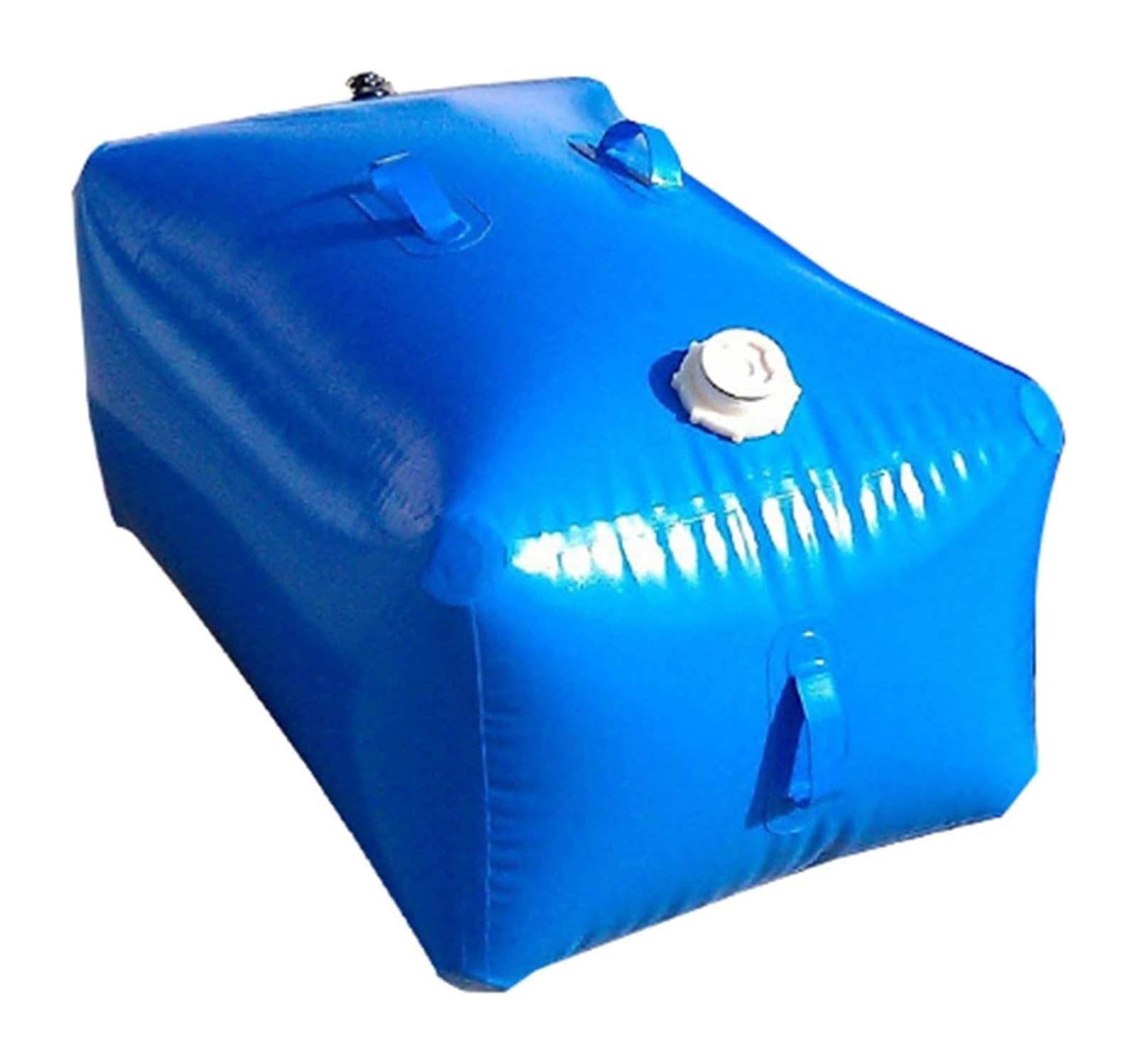 PHLEPS Wall Art Folding Water Storage Tank, Portable Water Container, PVC Water Cube 0.9mm Thick with Faucet for Liquid Transportation, Irrigation (Color : Blue, Size : 2100L/1.8X1.2X1M)