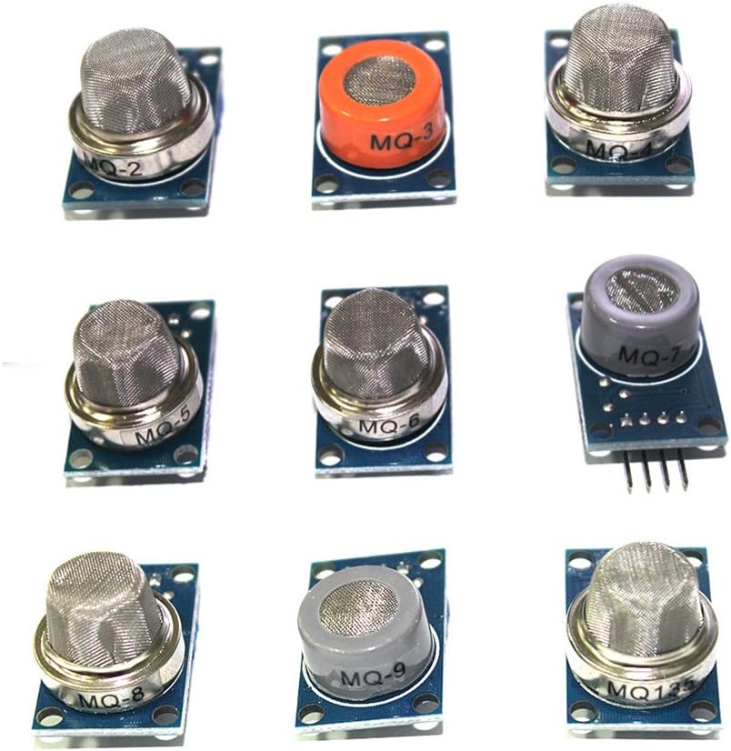 1Pack Total 9PCS MQ-2 MQ-3 MQ-4 MQ-5 MQ-6 MQ-7 MQ-8 MQ-9 MQ-135 Sensor ...