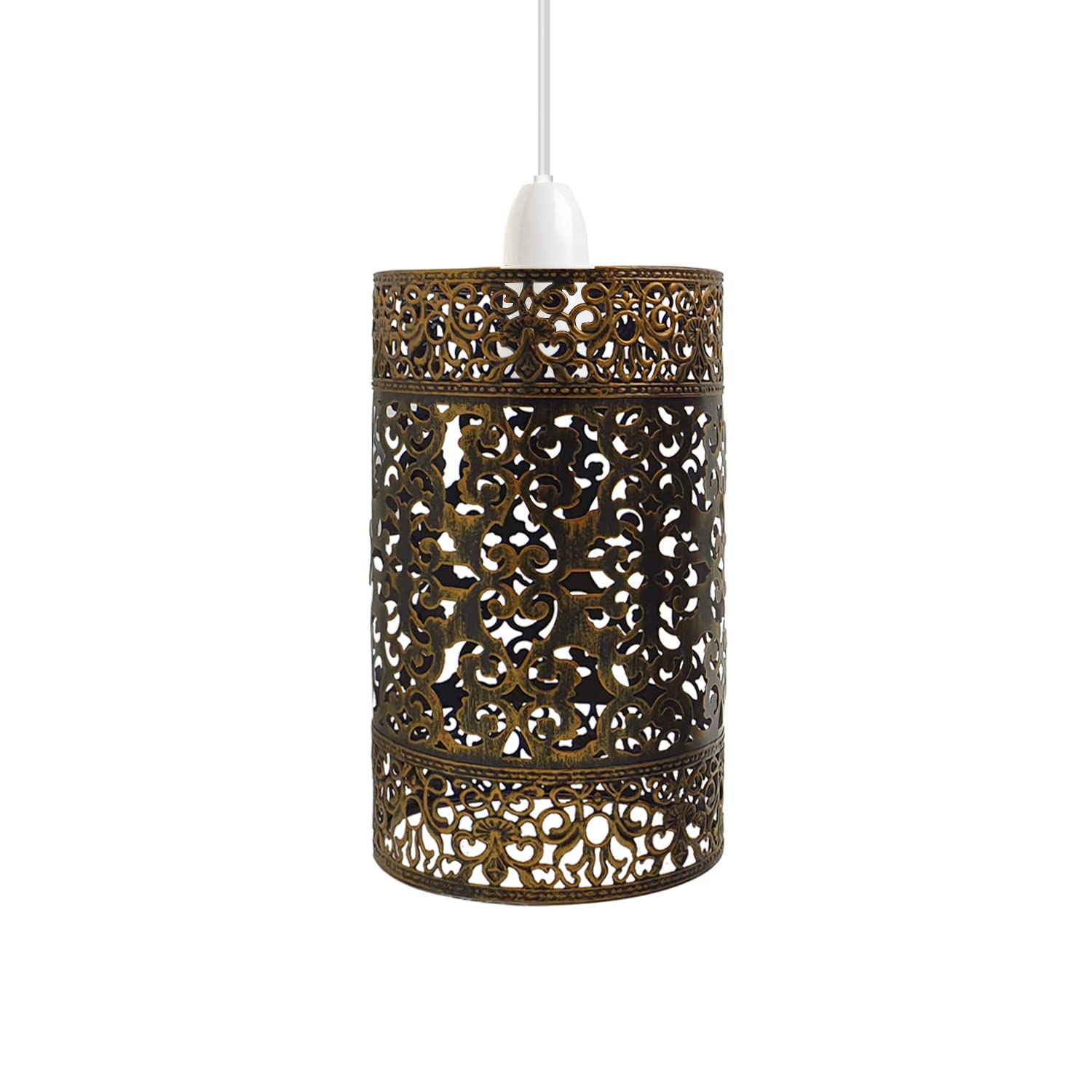 Ledsone Brushed Copper 7 - Pattern 6 Ceiling Light Shade Metal Pendant Light Shade Ceiling Light Fitting Ceiling Lamp Shades Industrial Ceiling Lights Lampshade For Kitchen Light Ceiling Lamp (Brushed Copper 7 - Pattern 6)