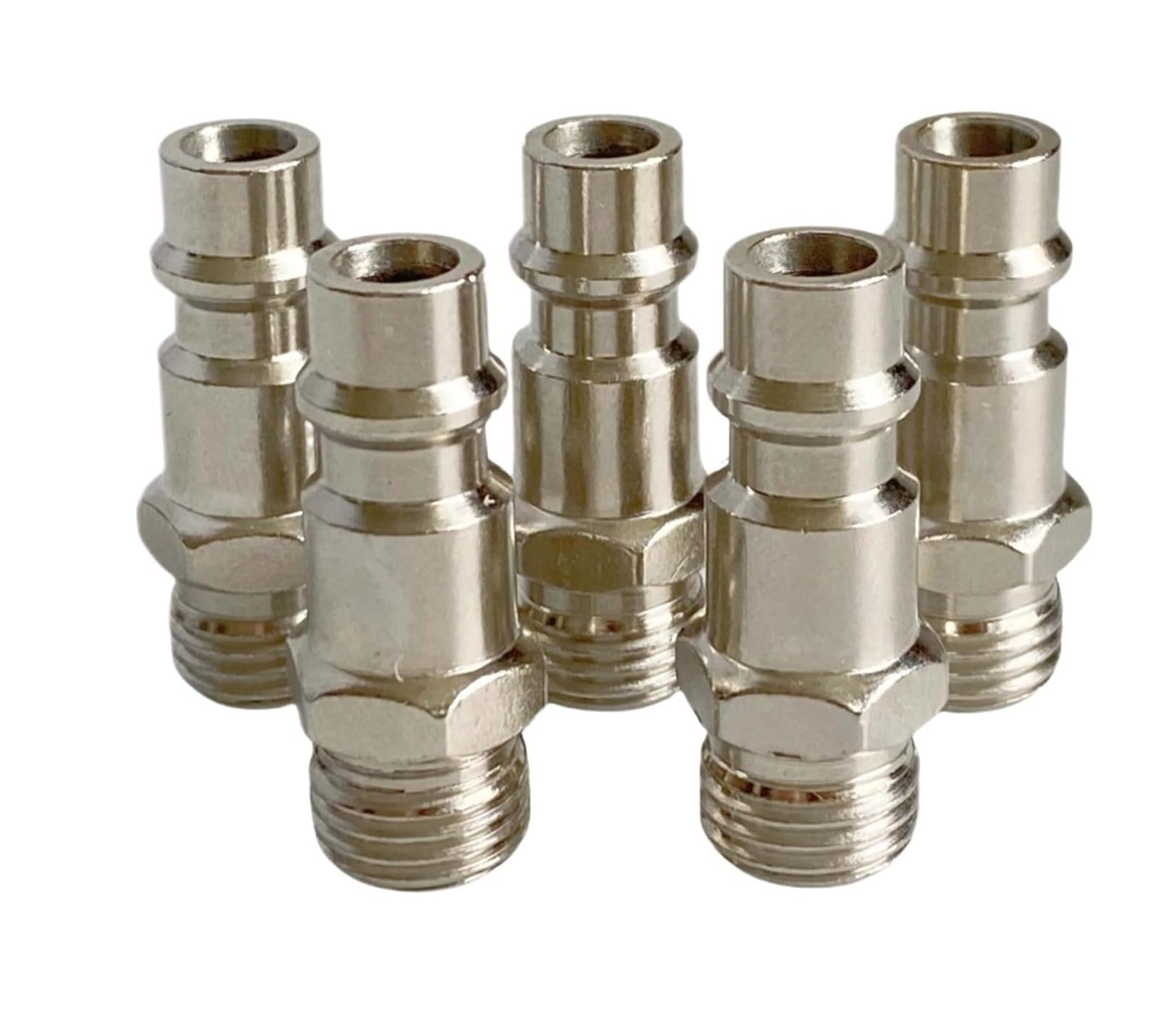 5Pcs EU Type Pneumatic Quick Fitting Connector PM20 SM20 with G1/4 Male Thread for Air Compressor(5 Pcs Plug)