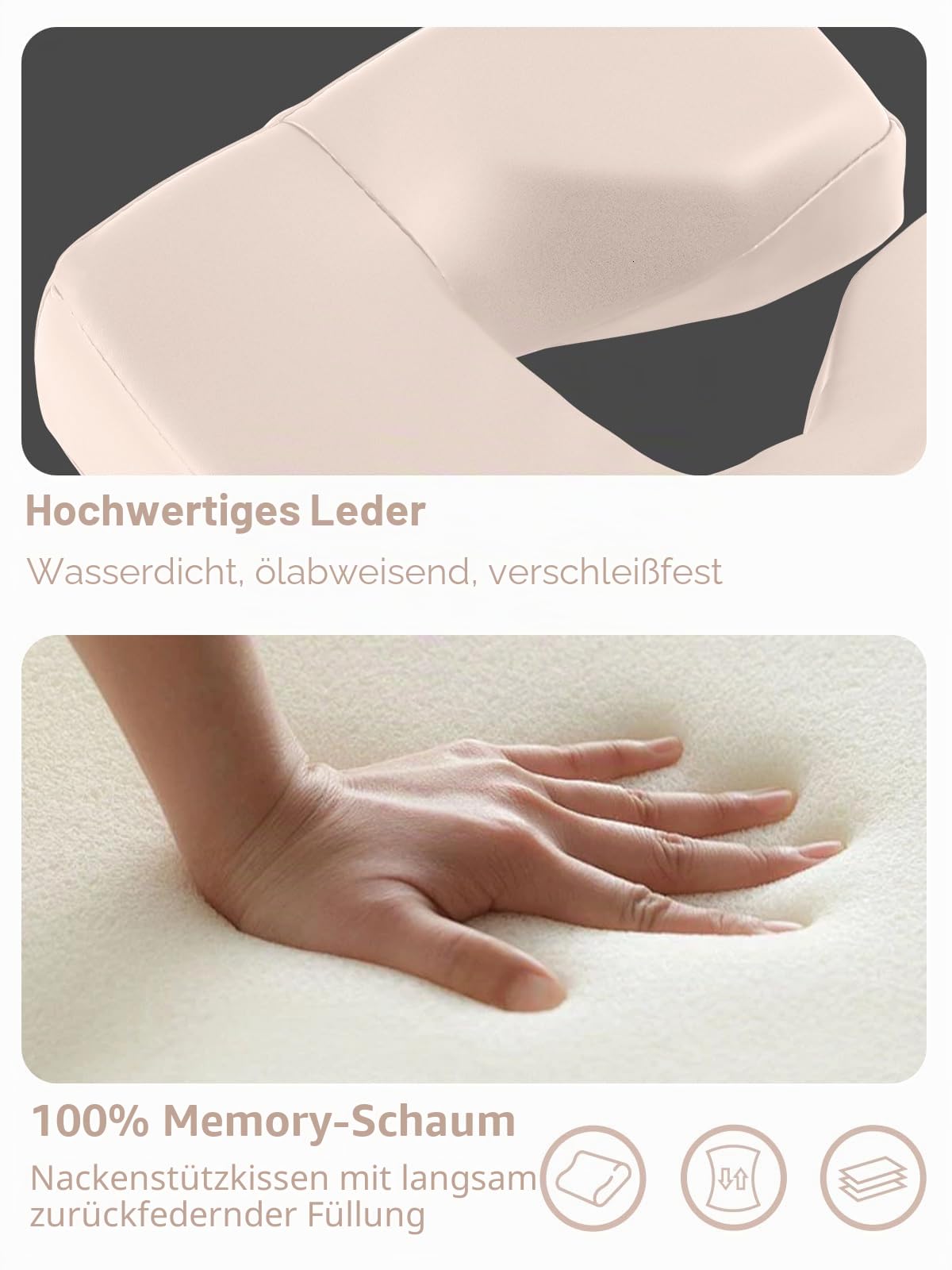 EBANKU Verstellbare Kopfstütze Gesichtskissen Wiege, Kopfstütze