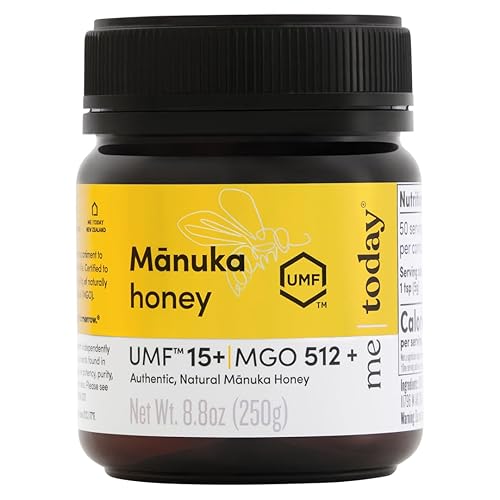 Me Today Miel de Manuka - UMF 15+ MGO 512+ Auténtica cruda (250g8.8oz) de Nueva Zelanda