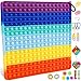 256 Bubble Big Size Push Bubble Sensory Fidget Pop Giant Toy Packs, Fidget Toys Set, Jumbo Huge Fidget Box con simple hoyuelo y Pop on it Toy para adultos, niños, autismo, juguetes para apretar