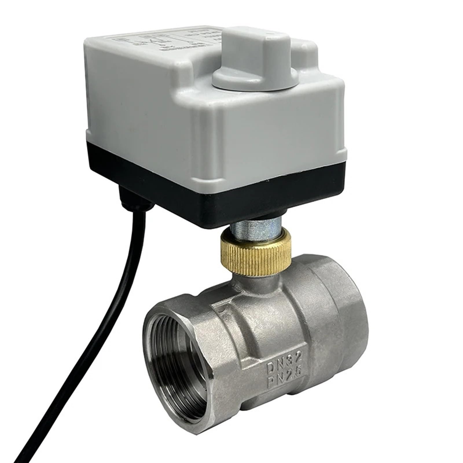 UWUKCJOKQ 1-1/4" Stainless Steel Motorized Ball Valve With Manual Switch 220V 12V 24V Three Wire Two Point Control Electric(24VDC)