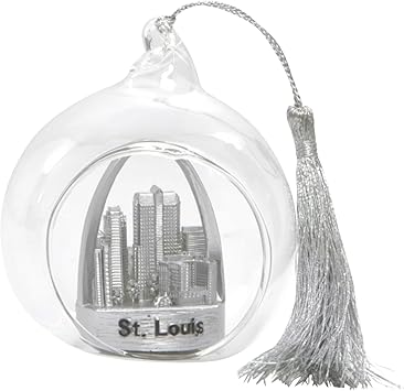 St. Louis Christmas Ornament Glass 3 Inches