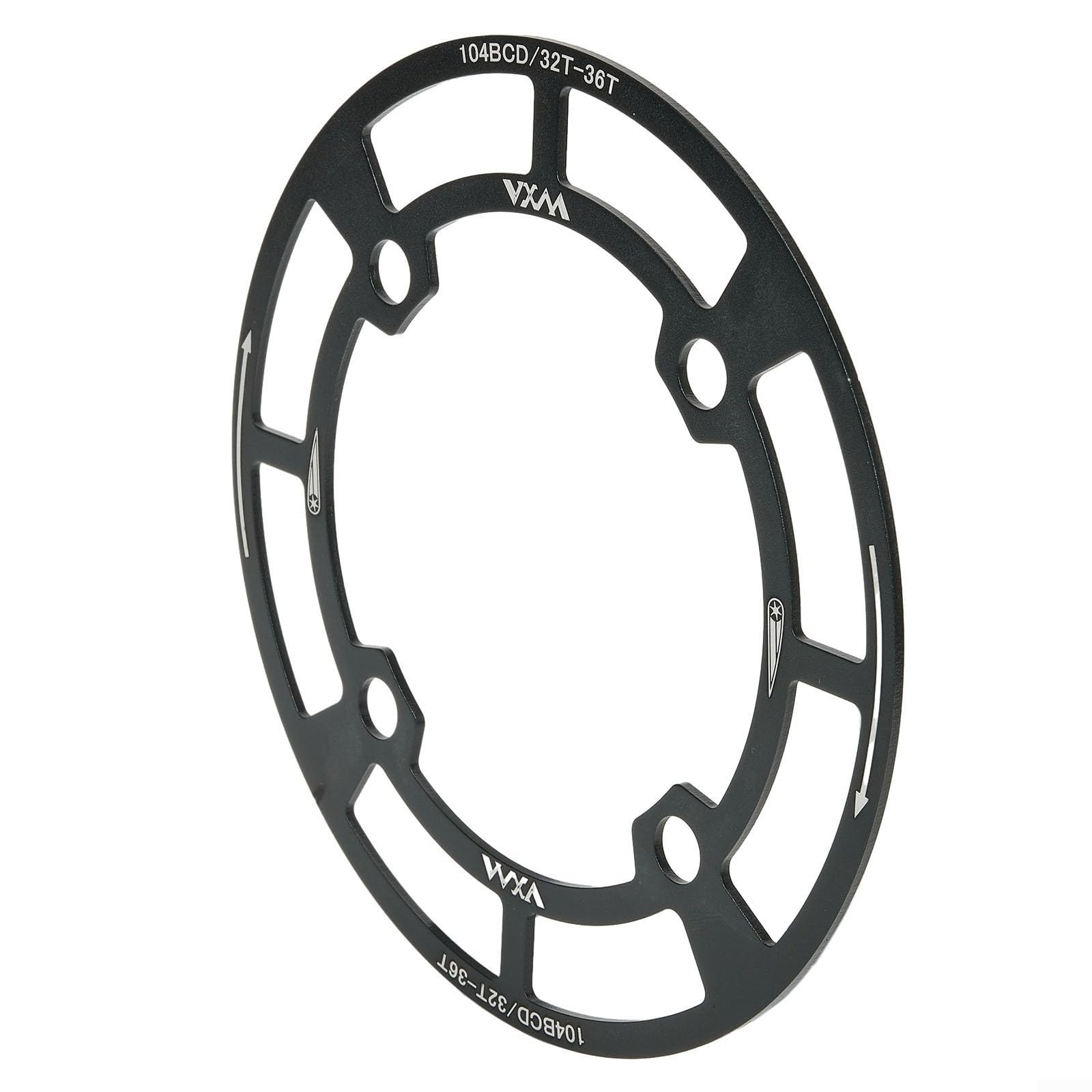 Protection De Pédalier Vélo – BCD 104 Mm 42T – Plastique Noir Avec 8 Boulons – Anti-Rayures Et Anti-Saleté