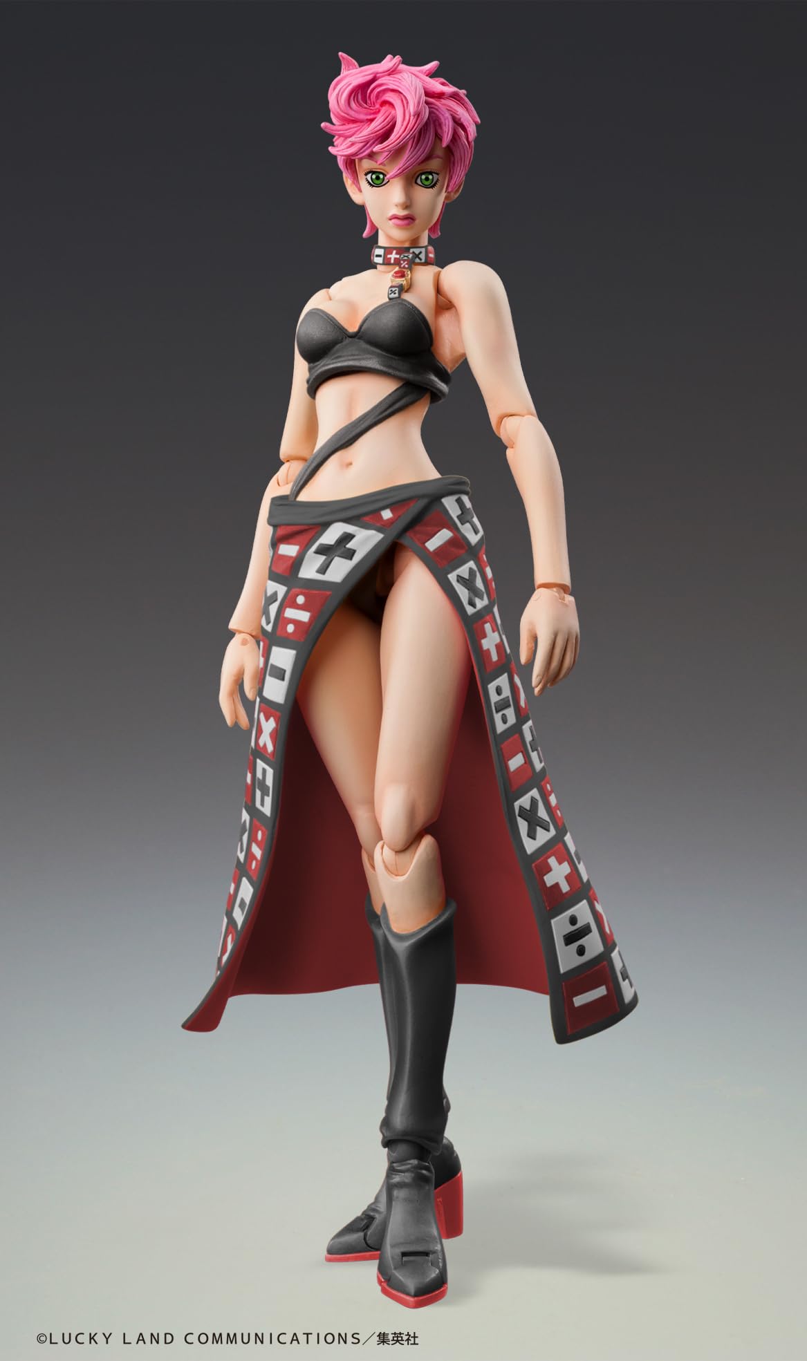 Medicos Entertainment Super Action Statue "JoJo's Bizarre Adventure Part 5" Trish Una Ver.BLACK, circa 150 mm, PVC e ABS & Nylon, Action Figure dipinte