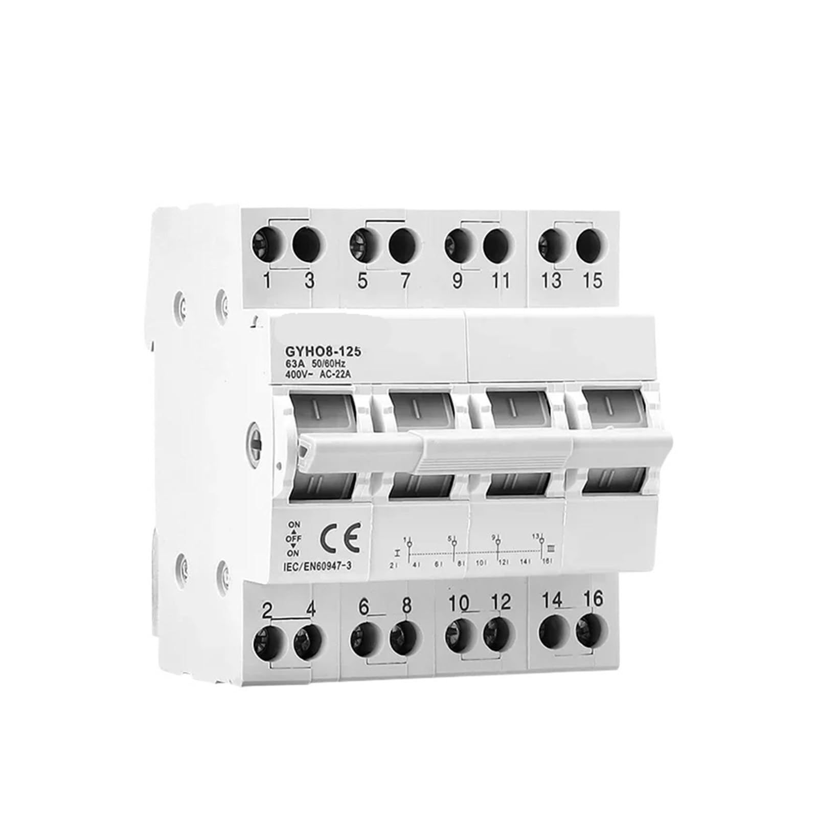 OSHZIKJII 3P 4P 63A 125A Breaker Modular(3P,63A)