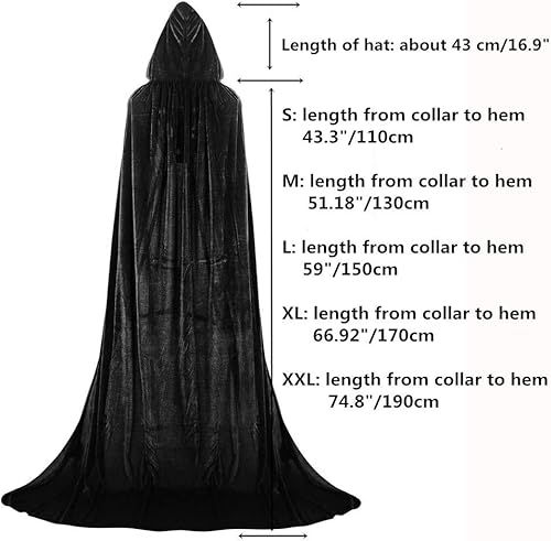 Miniatura 2 de Capa con capucha de vampiro, capa larga de terciopelo, disfraces para adultos, carnaval, Halloween, Navidad