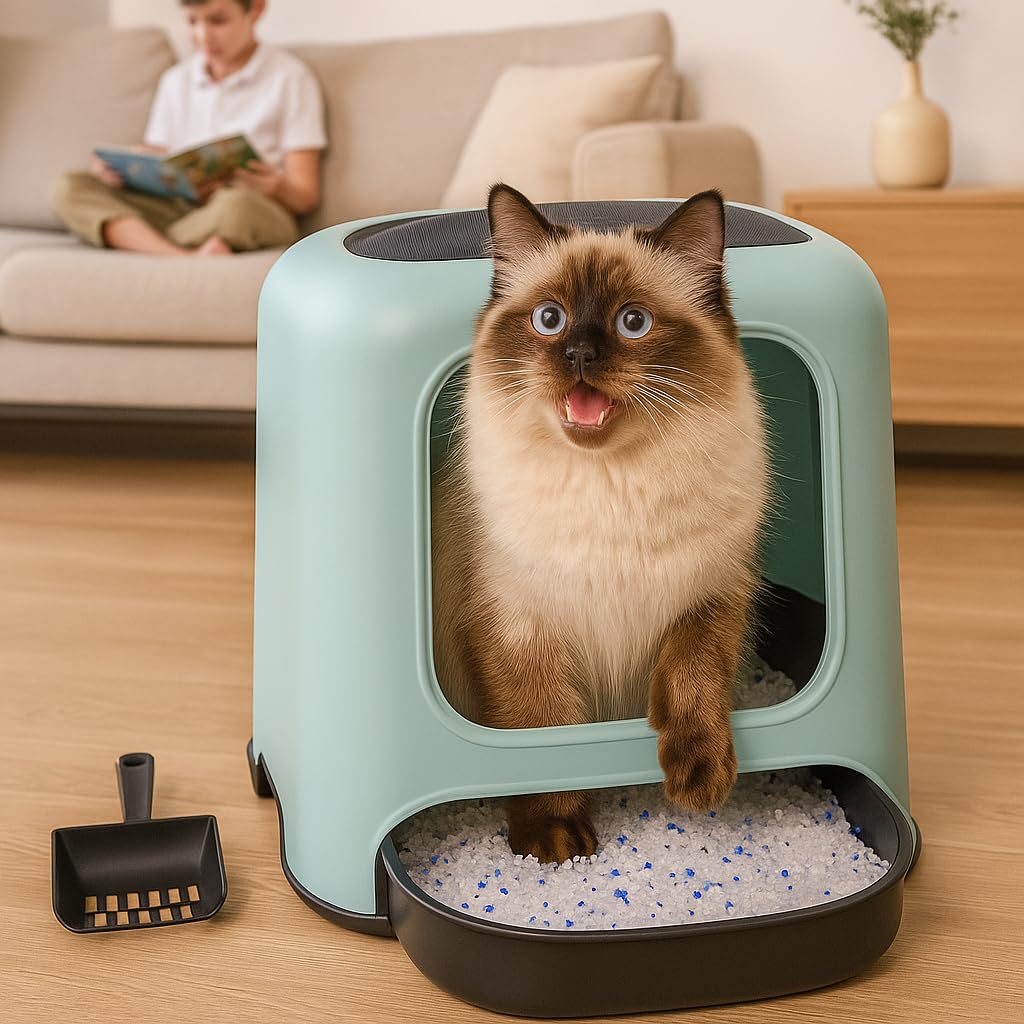 Flamingo lettiera per gatti - lettiera silicio per gatti -Silicio Granulato Medio - 5L (Fino a 6 Settimane)- Ultra Assorbente - Super leggero, senza polvere e di durata extra lunga!