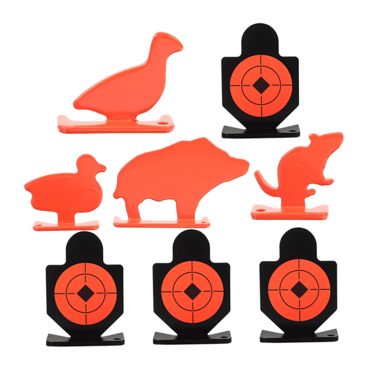 Balacoo Stainless Steel Shooting Targets 8pcs Metal Animal Targets for Range Easy Setup for Archery Practice